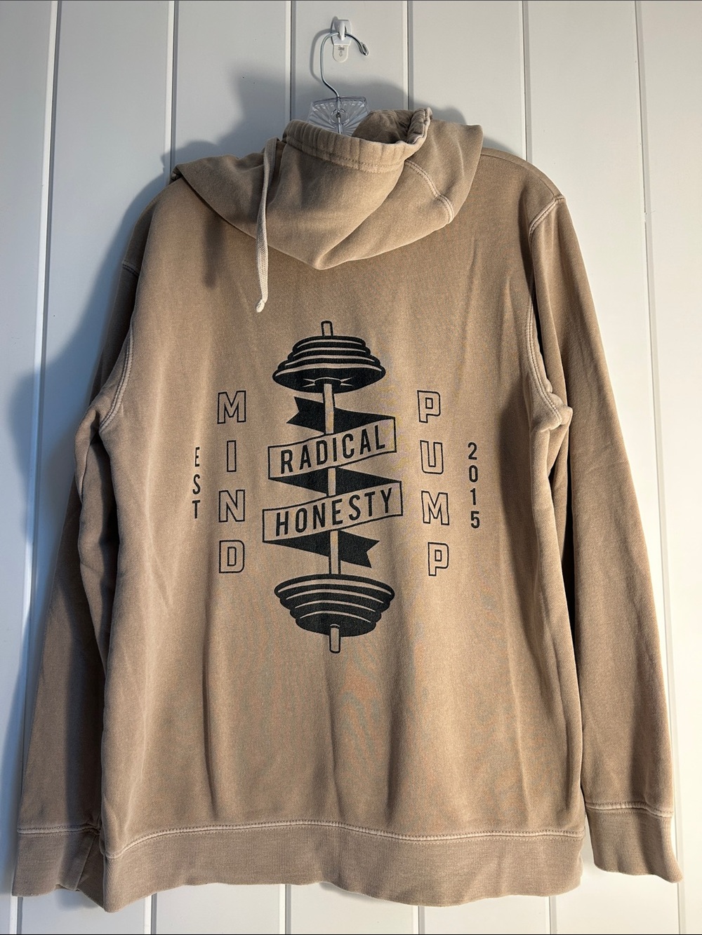 Independent Trading Co mens S hoodie tan top MP Mind Pump Radical Honesty logo